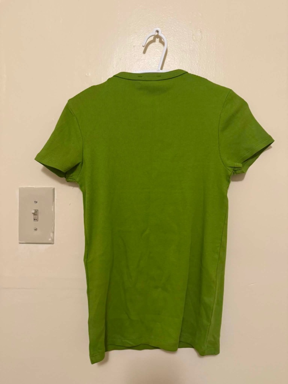 Zara Green Short Sleeve Ribbed Tee - Picture 3 of 5